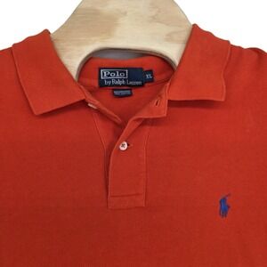 Polo Ralph Lauren Shirt Men XL 90s Orange Pony Preppy Classy Extra Large VTG